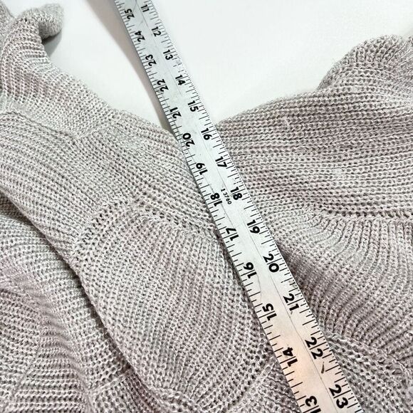 Nic+Zoe Sweater Womens Medium Gray tunic Circular Swirl  Pullover 3/4 sleeve - Picture 6 of 11